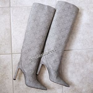 Jimmy Choo Mavis 100 Glitter Knee High Boots